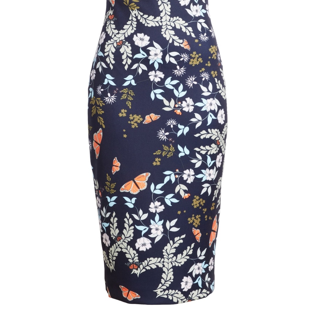 NWT $315 Ted Baker London Kiarra Kyoto Gardens Sheath Dress in size 0! - Picture 5 of 8